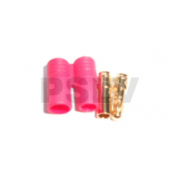  Q-C-0043 - 3.5mm gold plated connector with red housing 